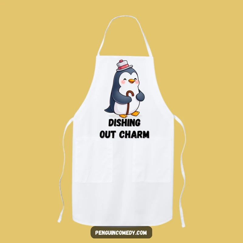 Funny Happy Penguin Apron: Cook with Dapper Style and a Smile