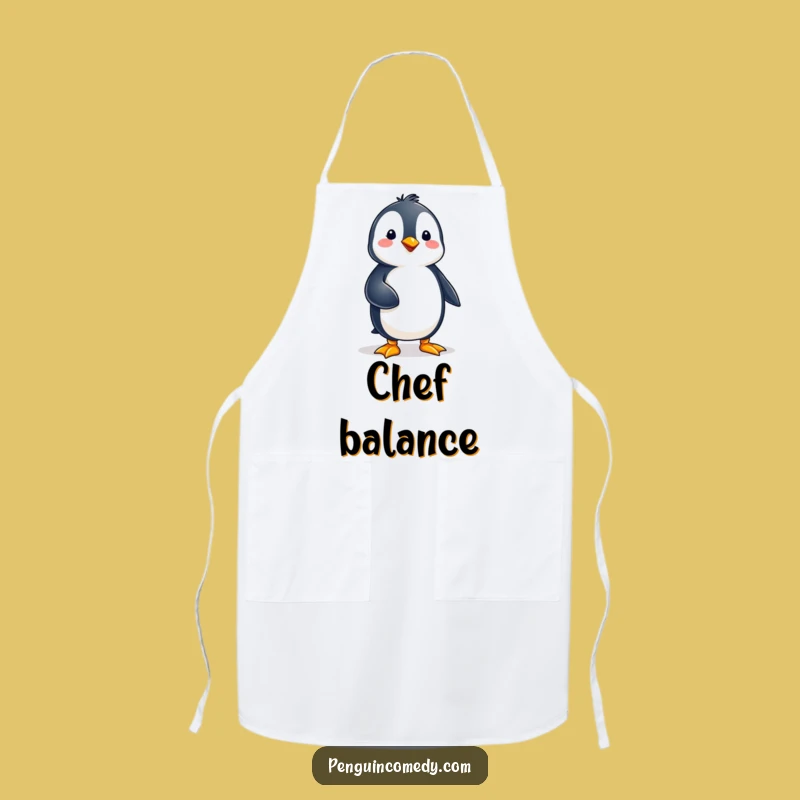 Funny Penguin Balance Apron - Cook with Comedic Control!