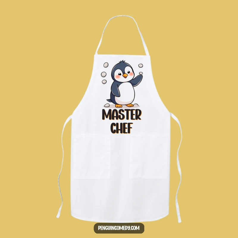 Funny Penguin Juggling Apron - Cook with Comedic Flair!