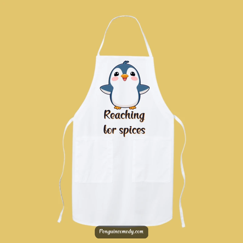 Funny Penguin Joyful Apron: Cook with Happiness, Fun Chef Gift!
