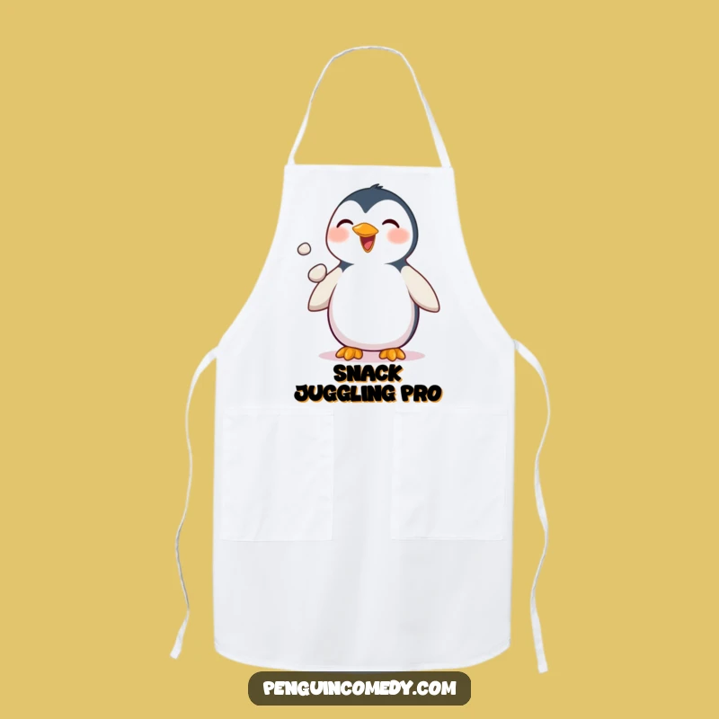 Funny Penguin Apron - Juggling Chef, Kitchen Playfulness Gift Idea