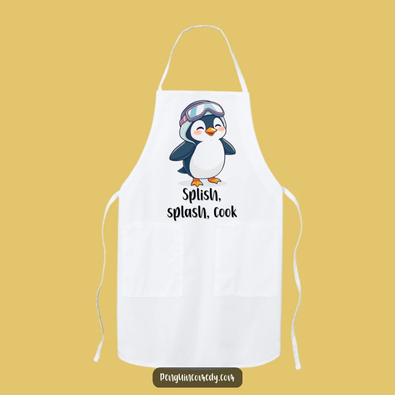 Funny Penguin Apron - Giggling Chef, Kitchen Comedy Gift Idea