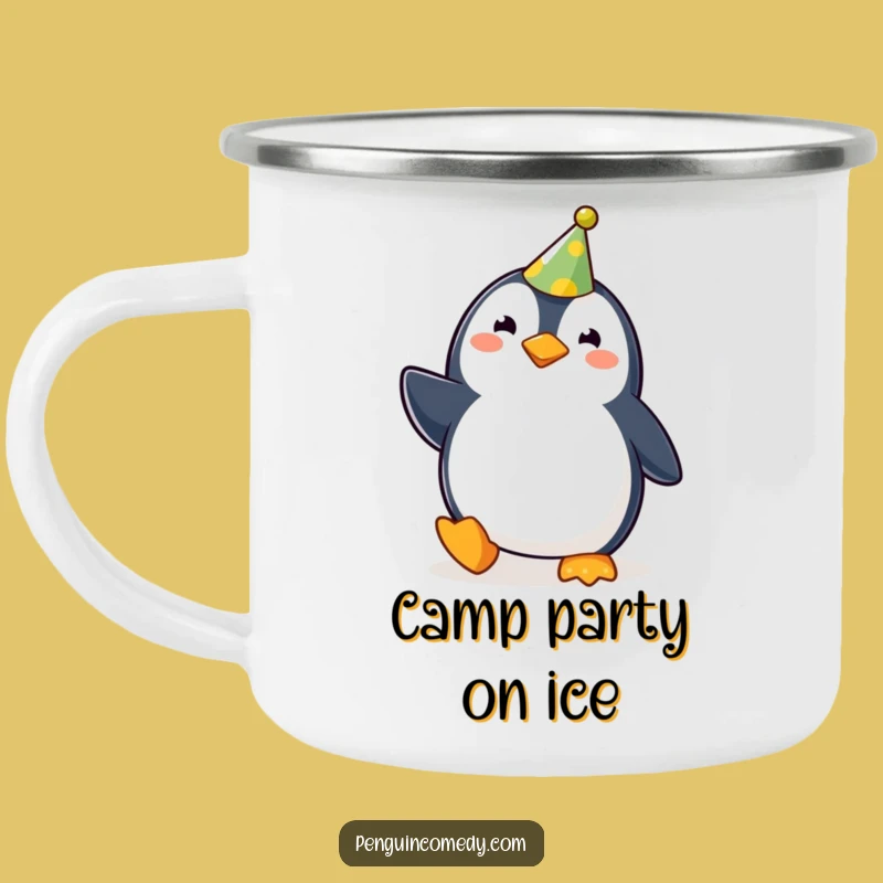 Funny Penguin Party Camping Mug: Sip & Waddles with This Adorable Primate