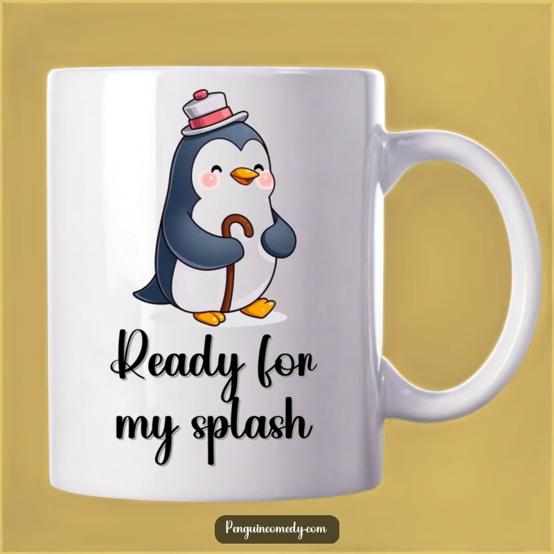 Funny Happy Penguin Top Hat Mug: Dapper Gentleman, Perfect Humorous Gift