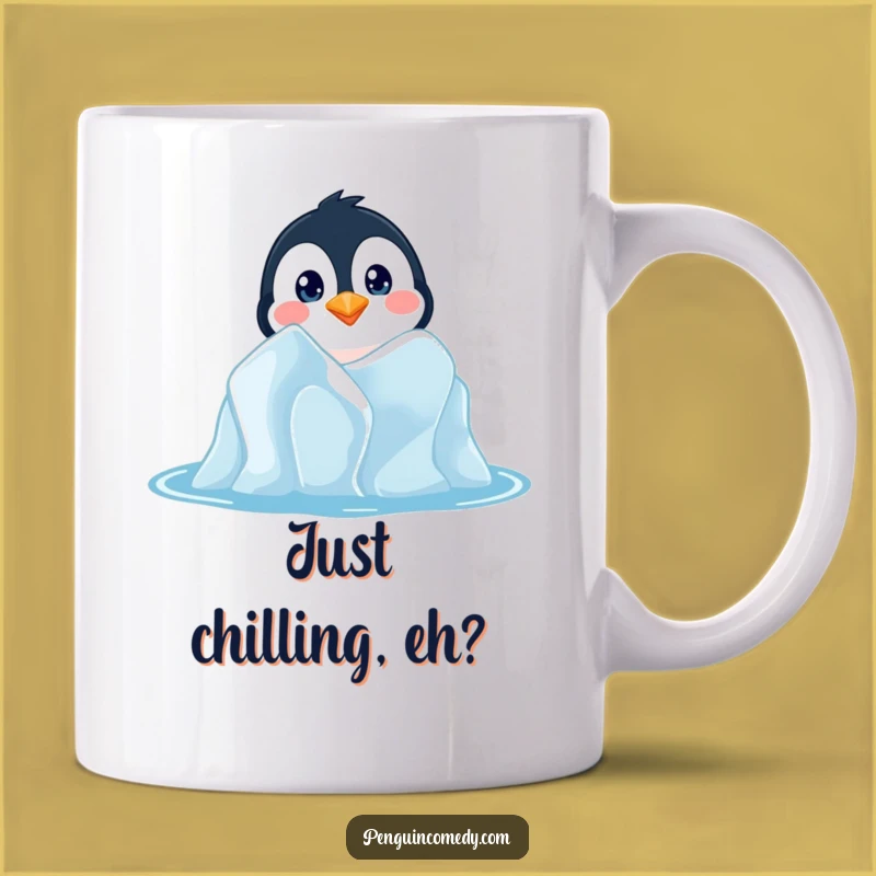 Funny Penguin Peeking Mug - Curious Antarctic Explorer Gift