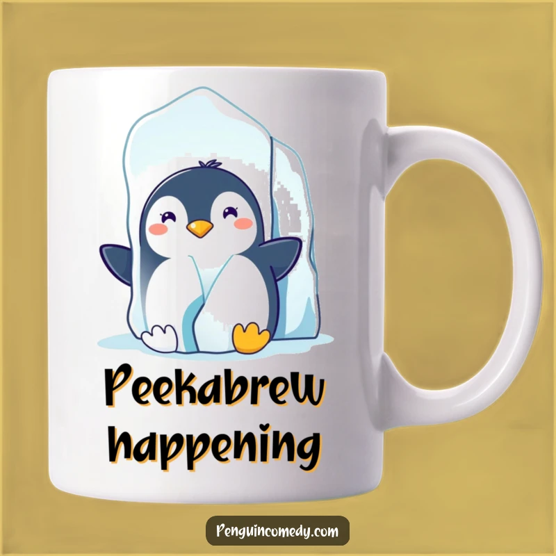 Funny Penguin Iceberg Mug: Sneaky Grins, Hilarious Arctic Fun Gift!