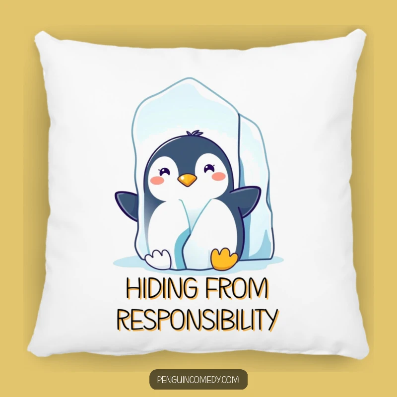 Funny Penguin Iceberg Pillow: Cozy Mystery, Perfect Accent Pillow!