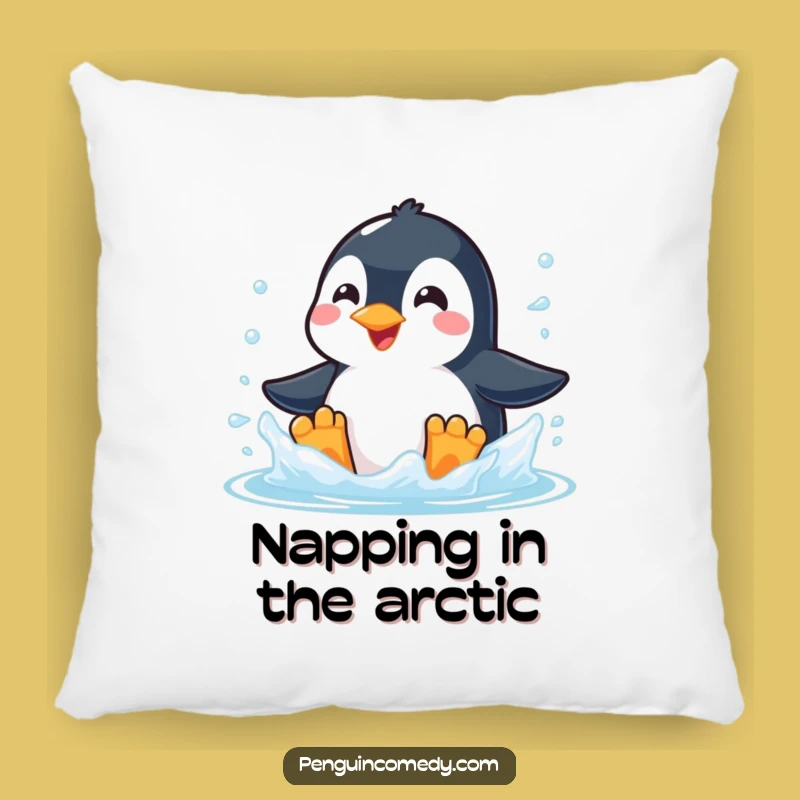 Funny Penguin Splash Pillow: Comfy Coolness, Perfect Accent Pillow!