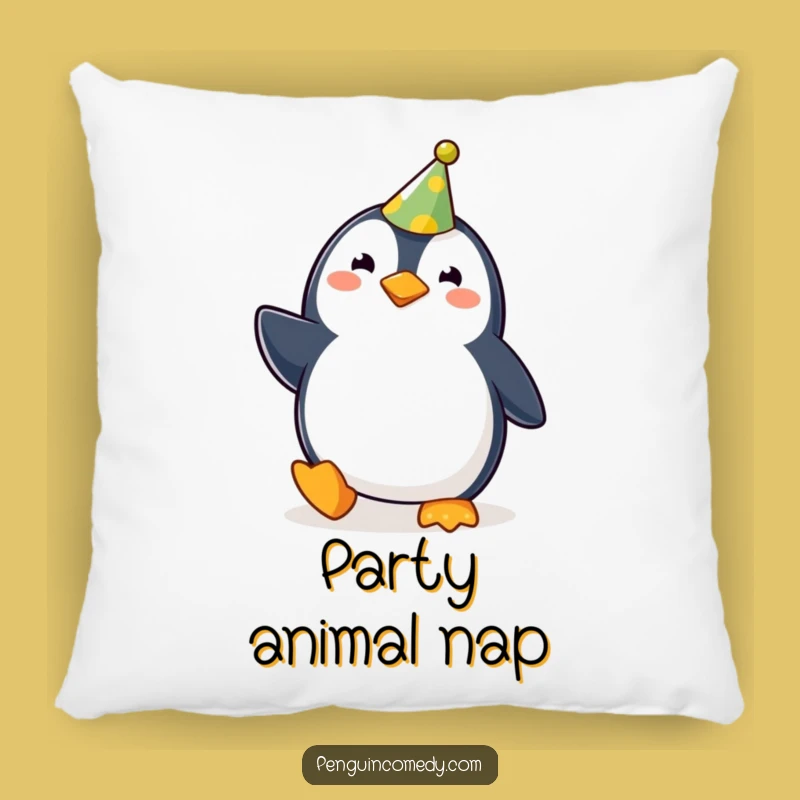 Funny Penguin Party Pillow: Cozy Comfort Meets Hilarious Waddler's Joy