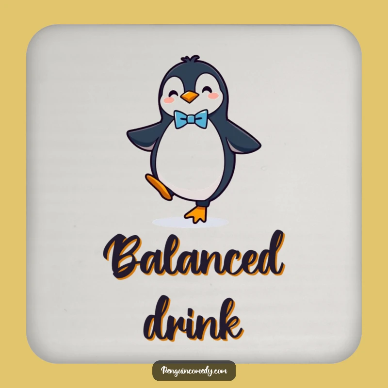 Funny Penguin Bow Tie Coasters: Sophisticated Drink Protection