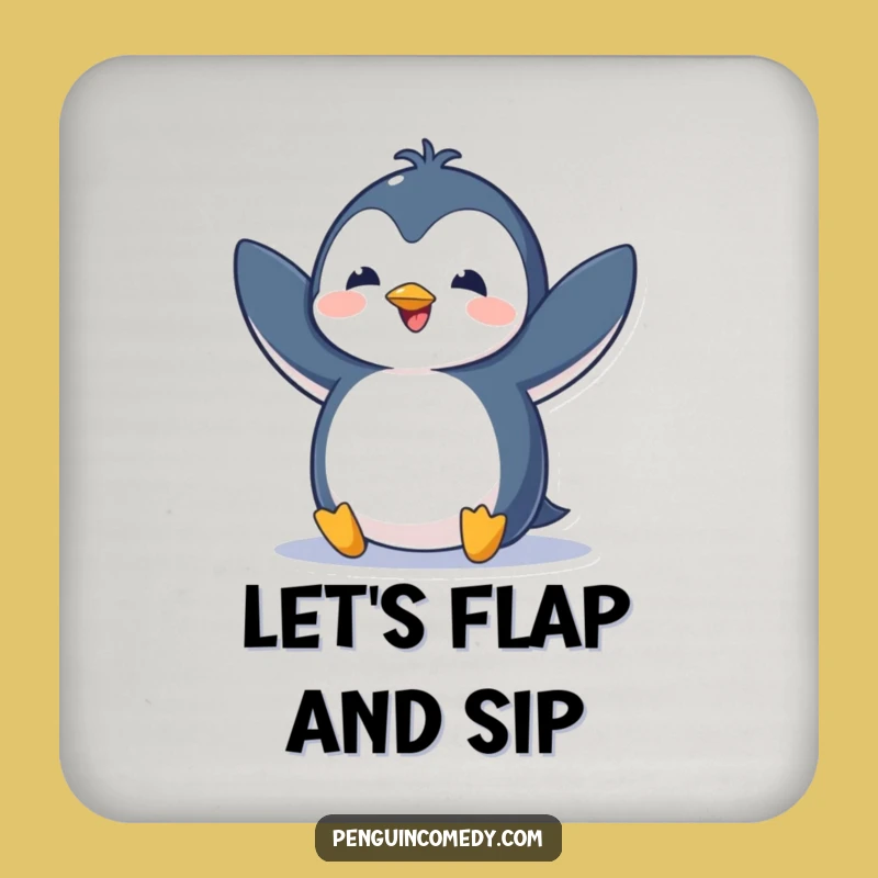 Funny Penguin Flap Coaster - Exciting Surface Protection Funny Gift