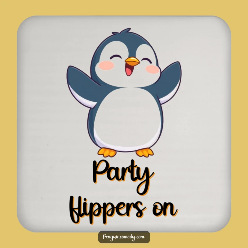 Funny Penguin Flapping Coaster - Sip with Arctic Joy