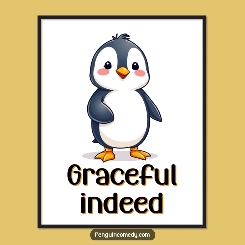 Funny Penguin Balance Art Print - Decorate with Poise!