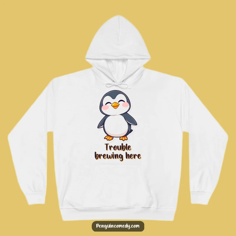 Cozy Funny Penguin Grin Hoodie - Stay Warm, Stay Sneaky!