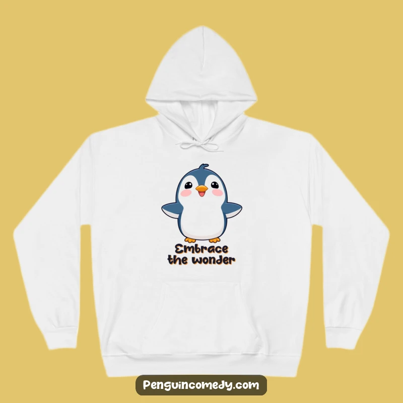 Funny Penguin Joyful Hoodie: Cozy & Uplifting Bird Apparel, Great Gift!