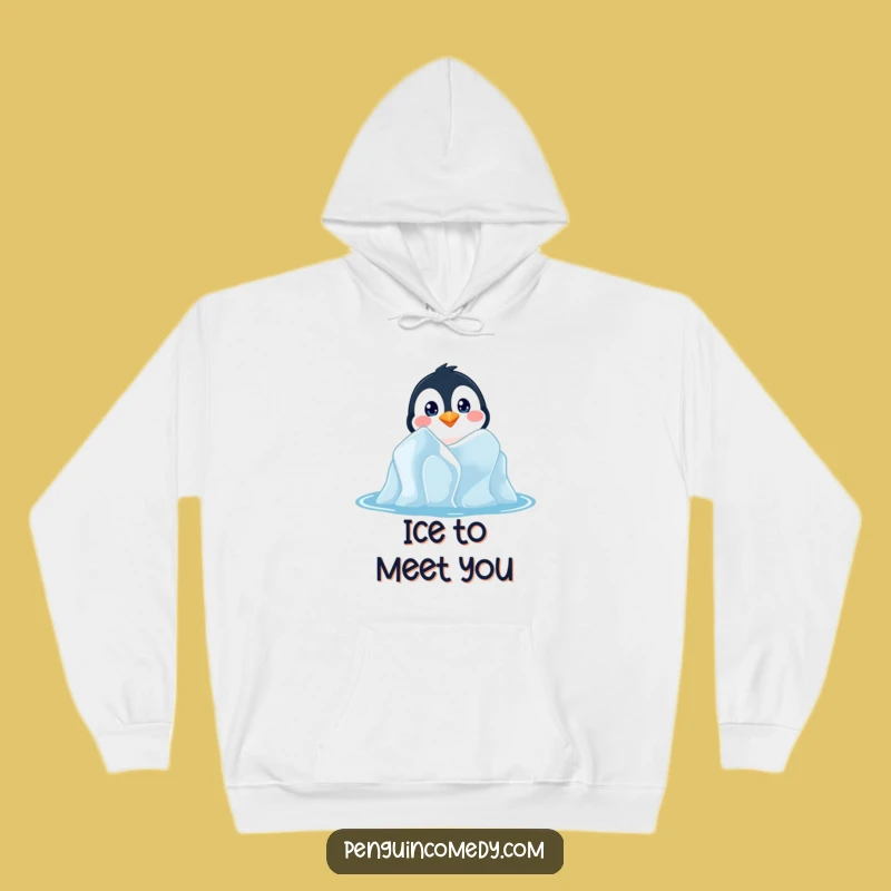 Funny Penguin Peeking Hoodie - Cozy Antarctic Explorer Sweatshirt