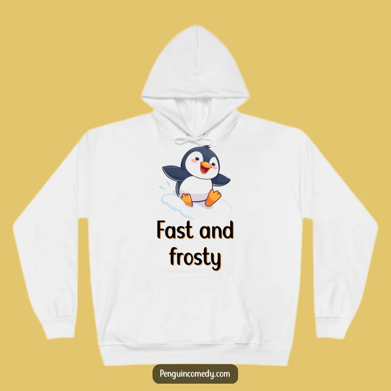 Funny Penguin Sliding Hoodie: Cozy Up With Winter Wonder and Comedic Warmth