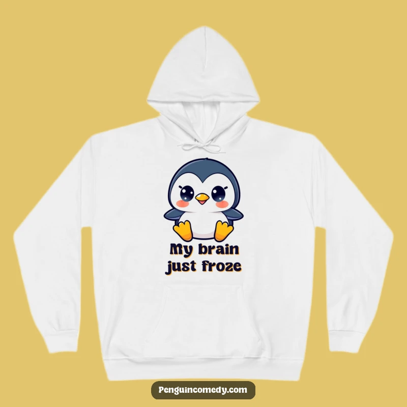 Funny Surprised Penguin Hoodie - Cozy and Hilarious Winter Wear Gift