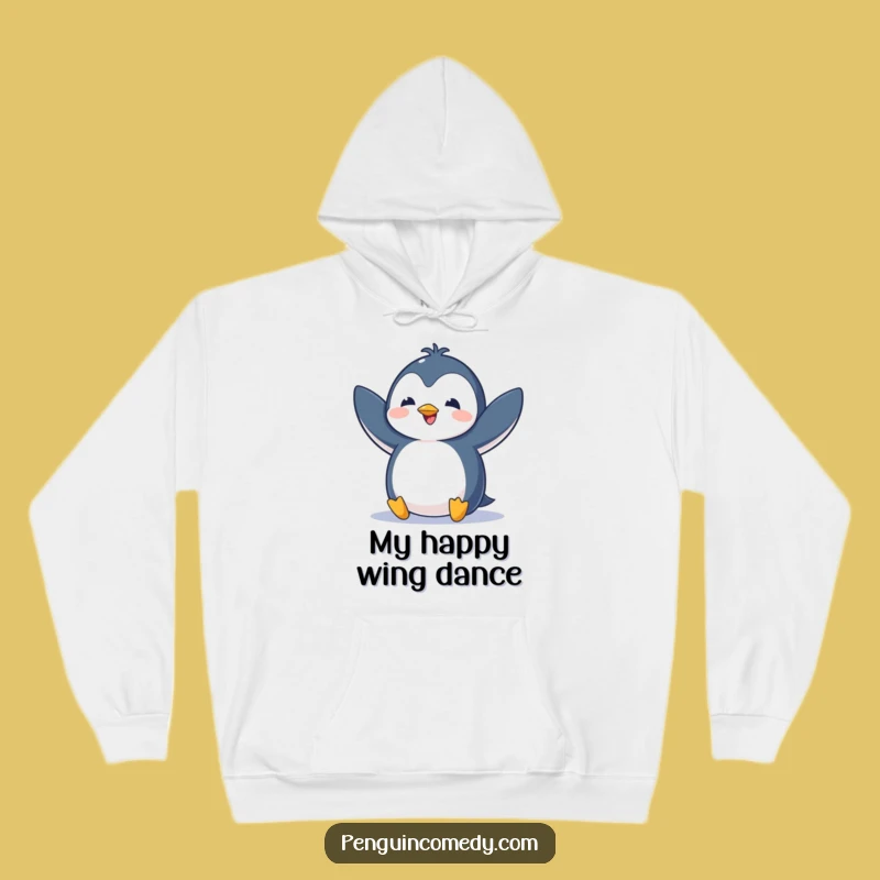 Funny Penguin Excitement Hoodie - Cozy Flappy Fun Funny Gift