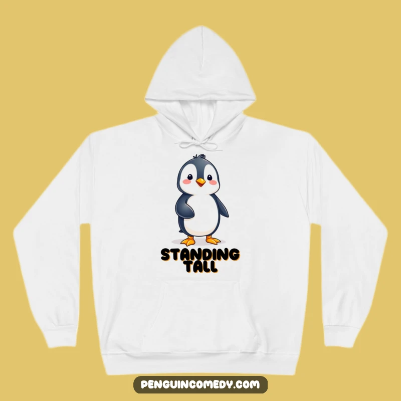 Cozy Funny Penguin Balance Hoodie - Stay Centered and Warm!