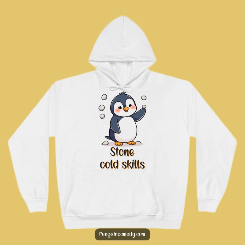Cozy Funny Penguin Juggling Hoodie - Warmth Meets Whimsy!
