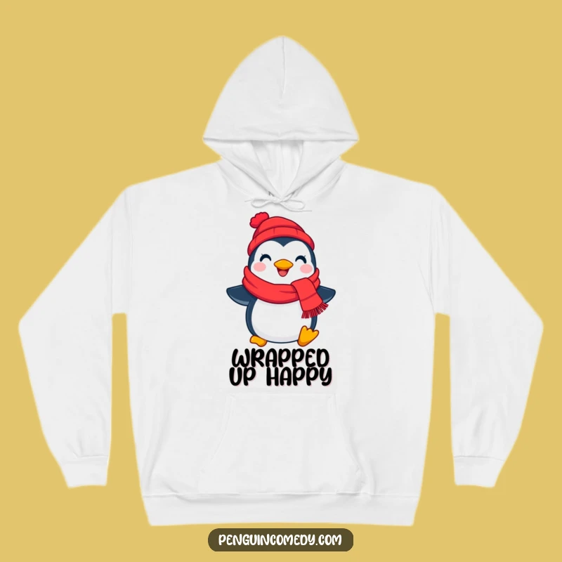 Funny Penguin Scarf Hoodie: Cozy Winter Bird Apparel, Great Gift!