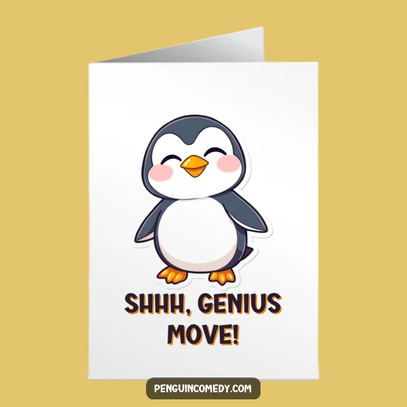 Free Printable Cheeky Penguin Congrats Card - Funny Downloadable Greeting