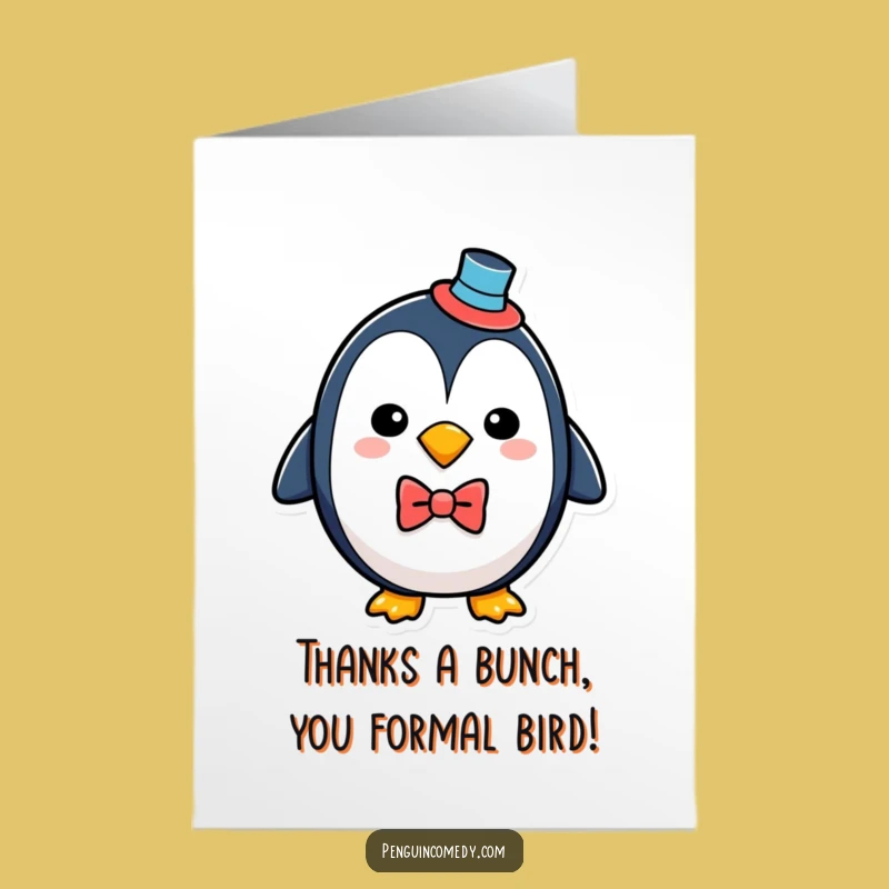 Free Printable Penguin Thank You Card: Adorable Downloadable Gift for Grateful Moments