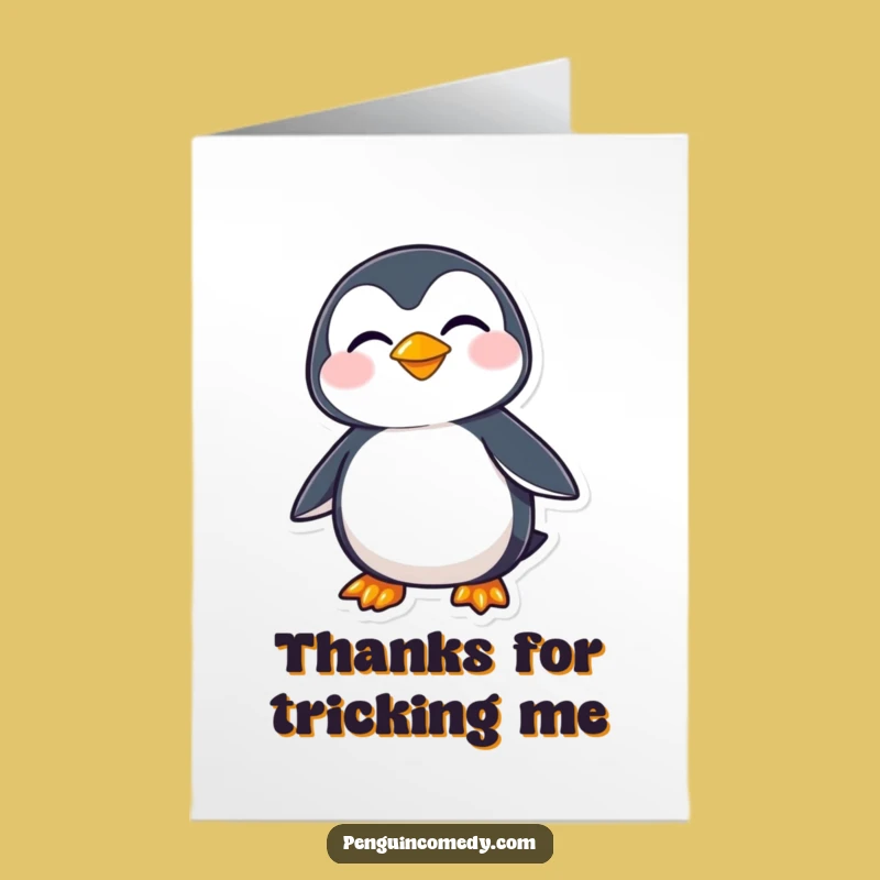 Free Printable Winking Penguin Thank You Card - Hilarious Downloadable