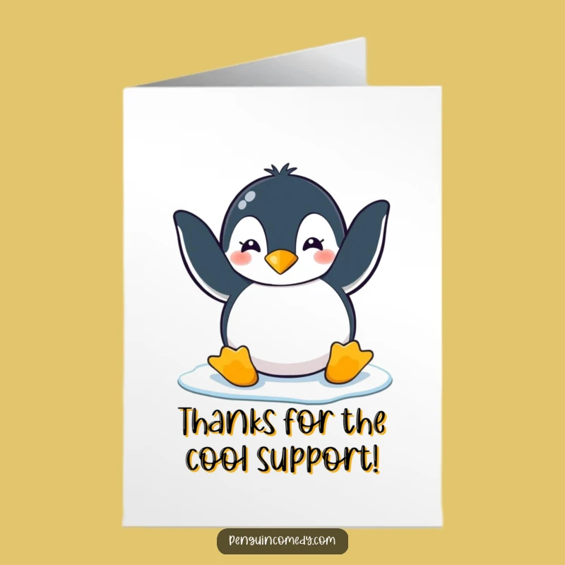 Free Printable Thank You Card: Clapping Penguin - Humorous Downloadable Gift!