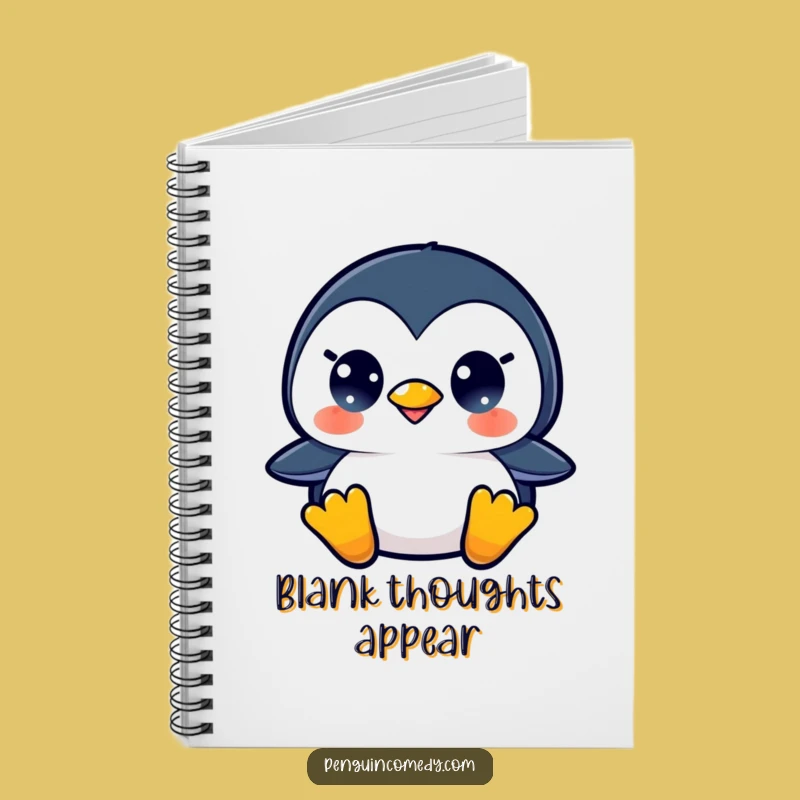 Funny Surprised Penguin Notebook - Hilarious Journal for Ideas Gift