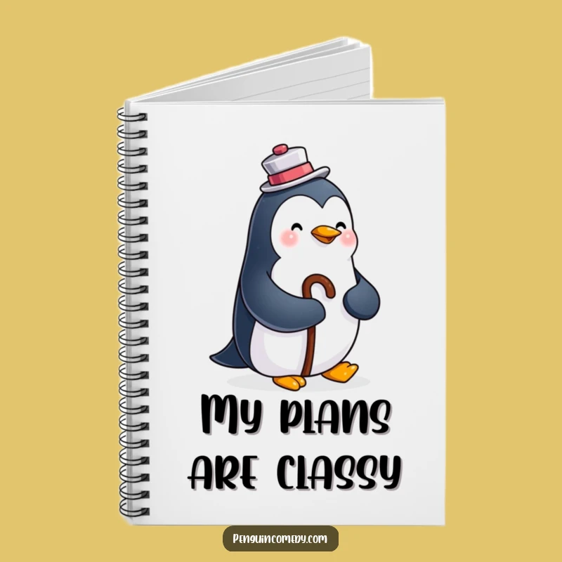 Funny Happy Penguin Notebook: Jot Down Ideas with Dapper Flair