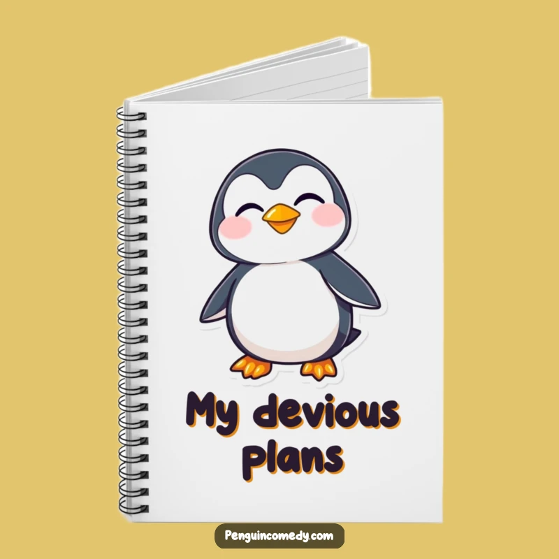 Funny Penguin Mischief Notebook - Jot Down Your Witty Plans!