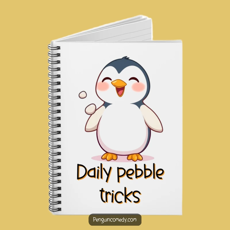 Funny Penguin Notebook - Juggling Ideas Journal, Creative Playful Gift