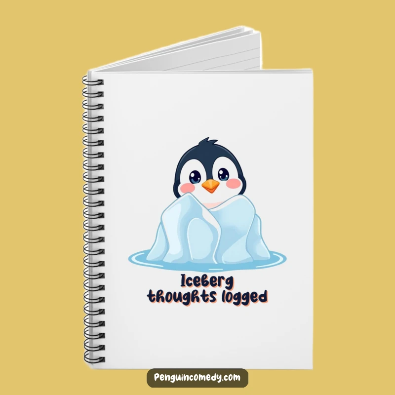 Funny Penguin Peeking Notebook - Jot Down Your Curious Thoughts