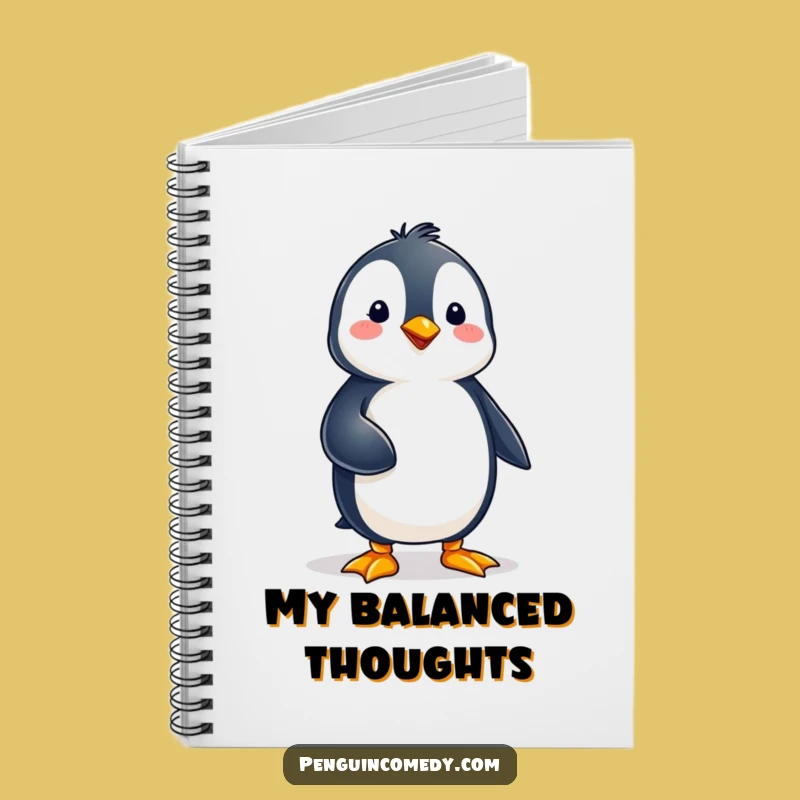 Funny Penguin Balance Notebook - Jot Down Your Focused Thoughts!