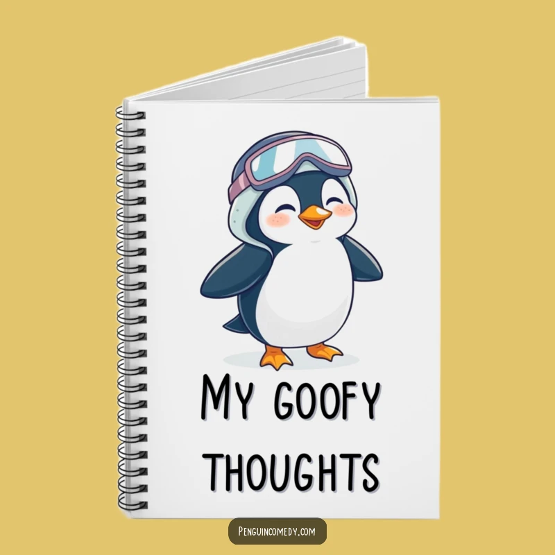 Funny Penguin Notebook - Giggling Thoughts Journal, Comical Creative Gift