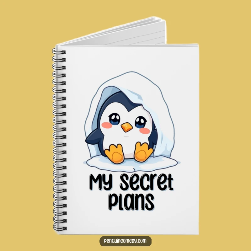 Funny Penguin Notebook - Curious Thoughts Journal, Creative Gift Idea
