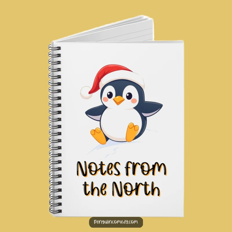 Funny Penguin Santa Hat Notebook: Jot Down Laughs, Perfect Gift for Writers!