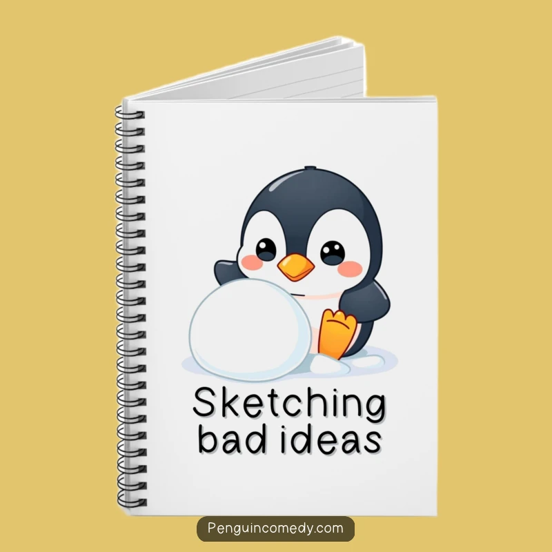 Funny Mischievous Penguin Notebook - Jot Down Your Sneaky Ideas Gift
