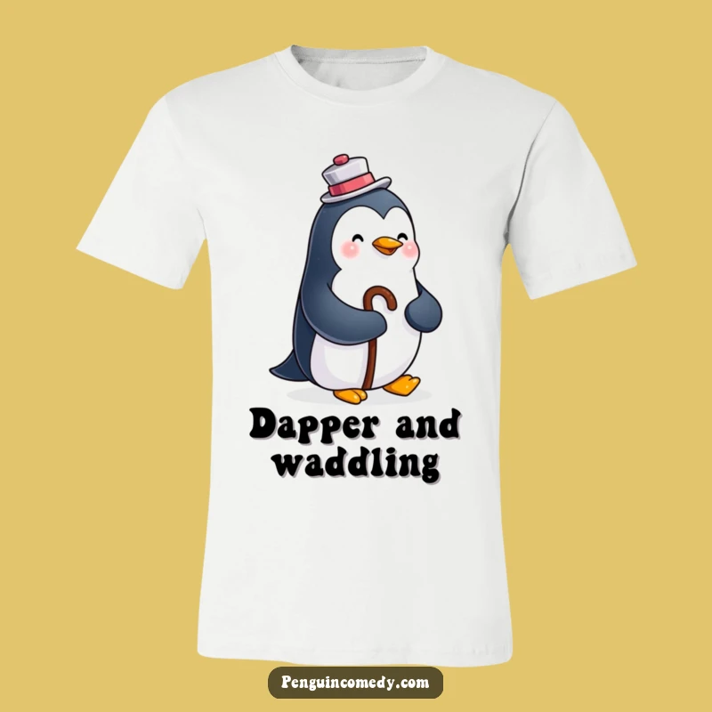 Funny Happy Penguin Top Hat T-Shirt: Dapper Style, Hilarious Charm