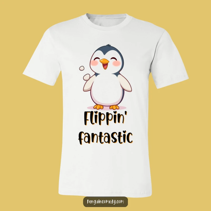 Funny Penguin T-Shirt - Juggling Pebbles Fun, Joyful Arctic Clothing Gift