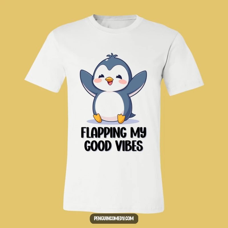 Funny Penguin Flap T-Shirt - Express Your Joy Funny Gift
