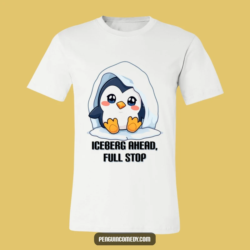 Funny Penguin T-Shirt - Curious Arctic Explorer Peeking Design, Great Gift
