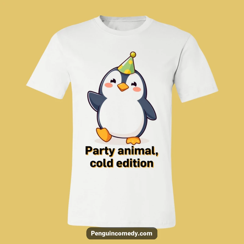 Funny Penguin Party Shirt: Cute Waddler's Joy on a Hilarious Tee
