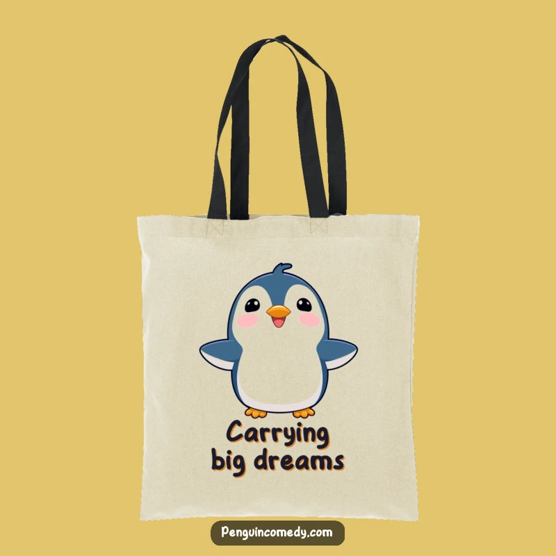 Funny Penguin Joyful Tote Bag: Carry Your Optimism, Chic & Cute!