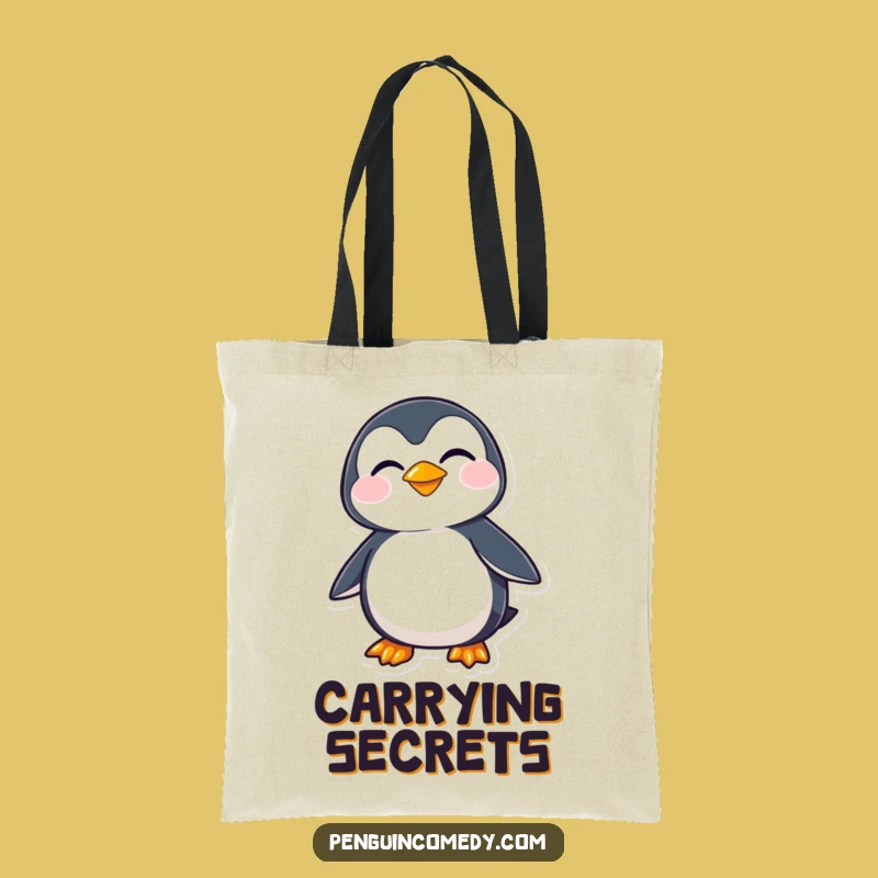Funny Penguin Mischief Tote Bag - Carry Your Secrets in Style!
