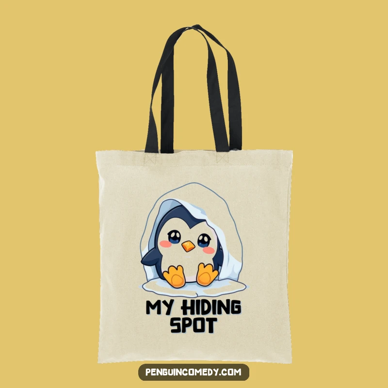 Funny Penguin Tote Bag - Curious Arctic Explorer Carry-All, Chic Gift