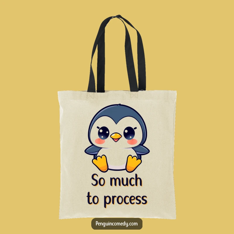 Funny Surprised Penguin Tote Bag - Chic and Hilarious Carry-All Gift