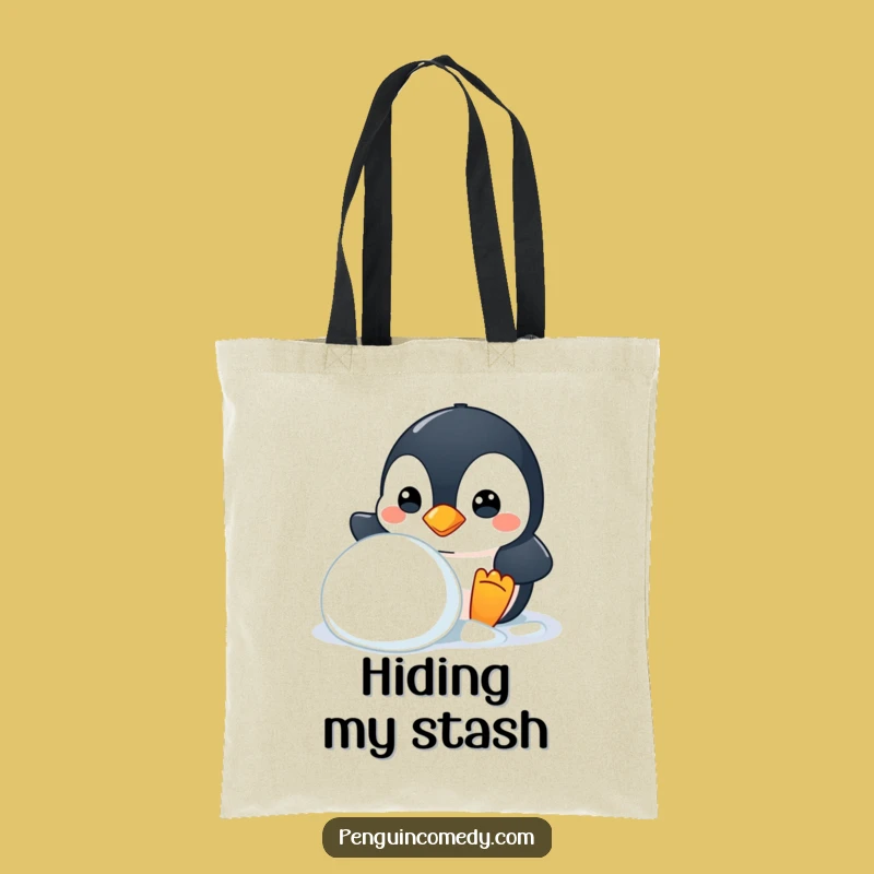 Funny Mischievous Penguin Tote Bag - Carry Your Secrets in Style Gift